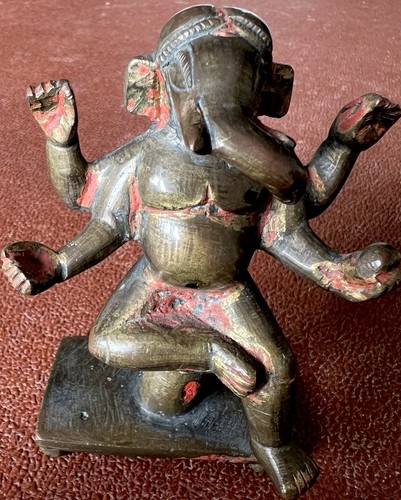 Vintage solid brass ganesha - vintage,