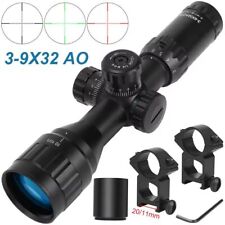 New Tactical 3-9X32 AO Rifle Scope Mil-dot Reticle Red/Green Illuminated Sight