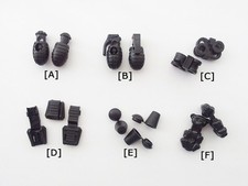 Black Plastic Cord Lock Ends Stopper for Paracord Cordlocks
