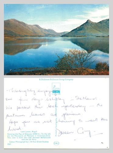 Vintage postcard loch leven - vintage,