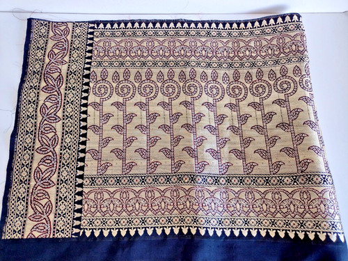 Coordinated silk brocade sari - brocade,