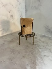 Vintage Cowhide Playing Card Holder Cigarette Case Press Stud Closure