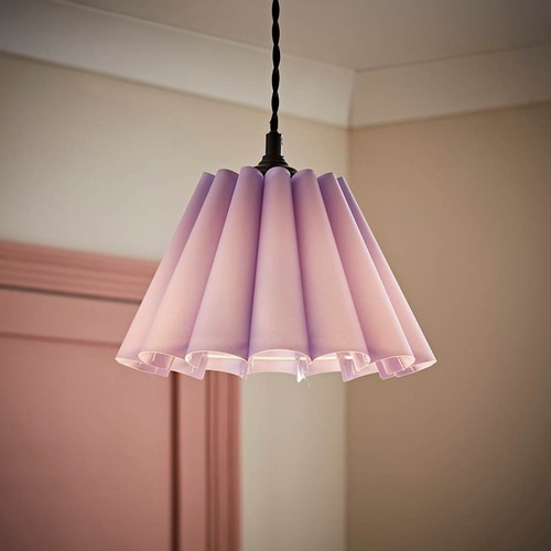 Pleated fabric lampshade - pleated,