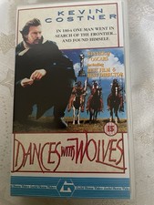 Dances with Wolves 1990 VHS Video Tape Cassette Kevin Costner Cult Vintage Movie