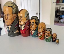 7 Vtg Hand Painted Wood