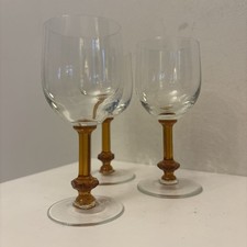 Vintage Amber Stem Wine