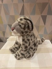 ARK TOYS PREMIER COLLECTION SITTING SNOW LEOPARD 9"