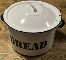 Large Vintage White Enamel