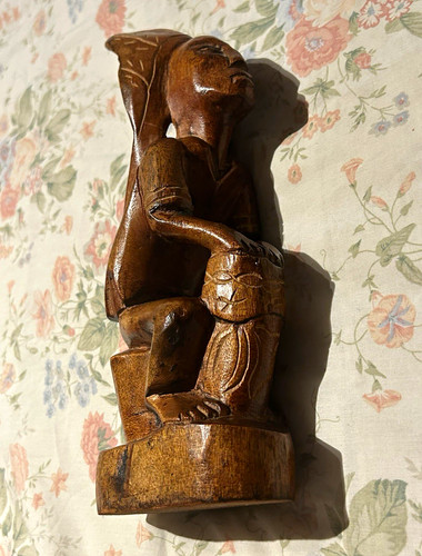 1960 hand carved mahogany - carved,