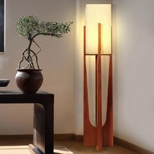 Retro Solid Wood Floor Lamp