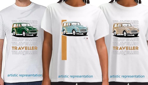 Morris minor traveller art - art, t