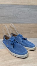 Lacoste Sevrin Suede Boat Shoes Mens Size UK 12 EU 47 Blue Holiday Summer Lace