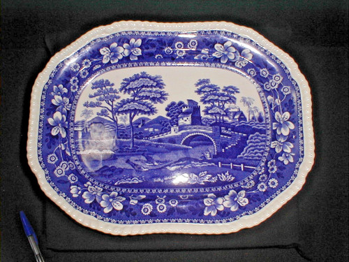 Spode tower blue white - &,
