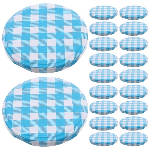 Pcs plaid metal lids for - pcs,