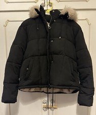 Topshop Faux Fur Lined Black