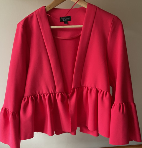 Topshop pink ruffle - ruffle, bell