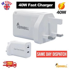 40W Dual USB C Fast Charger