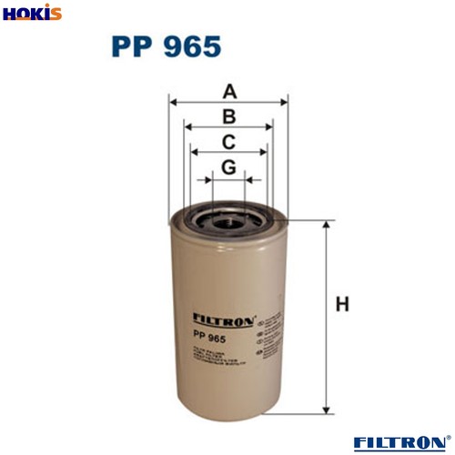 Fuel filter 965 for erf - pp,
