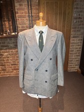 SIDI men’s Double Breasted Suit Size 48R Eu) 38R uk Trousers Size 34 Inch, Grey