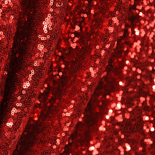 Red all over sequin - all, fabric