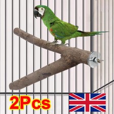 2X 15cm Wooden Parrot Bird