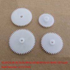 20~90 Teeth Plastic Spindle Gears Single Layer Crown Shaft Cog Wheel Toy Car DIY