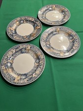Churchill ‘Ports Of Call’ Staffordshire England Four  10” Dinner Plates