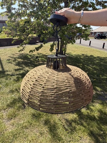 Large natural woven rope shade - large,