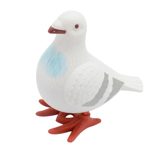 White clockwork bird - white,
