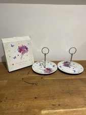 2 X Hammond Gower , Cake/sandwich Plates With Handles