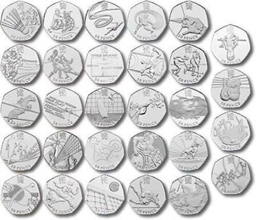 London 2012 olympic 50p coins