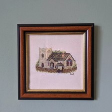 Small Square Frame Embroidered
