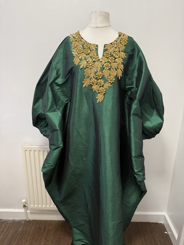 Green raw silk luxury - green,