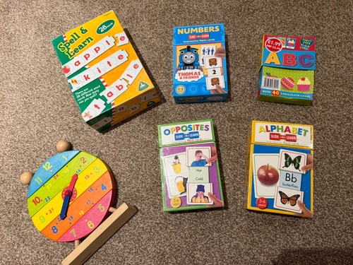 Kids flash cards puzzle clock - kids,