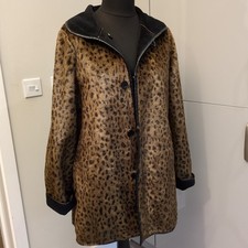 👀OPEN TO OFFERS Dennis Basso 14/16 Reversible Leopard Print Fur Jacket Coat