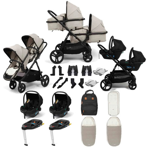Double pushchair travel system - double,
