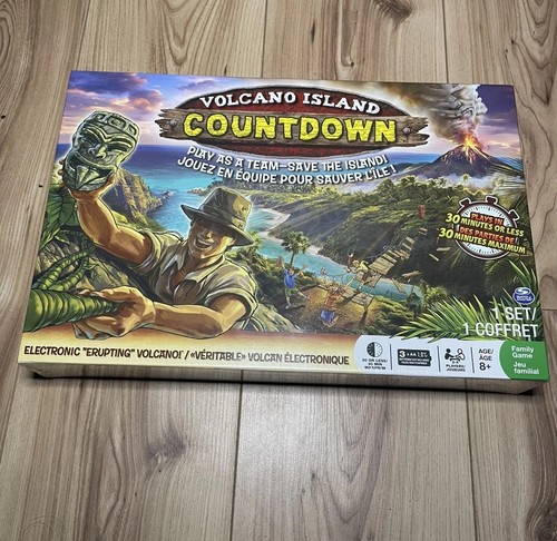 Volcano island countdown board - island,