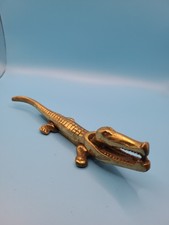 Vintage Brass Crocodile Nutcracker 