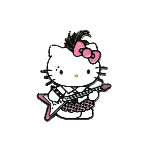 Hello kitty playing - hello, rock
