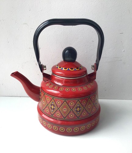 Decorative enamel kettle - enamel,