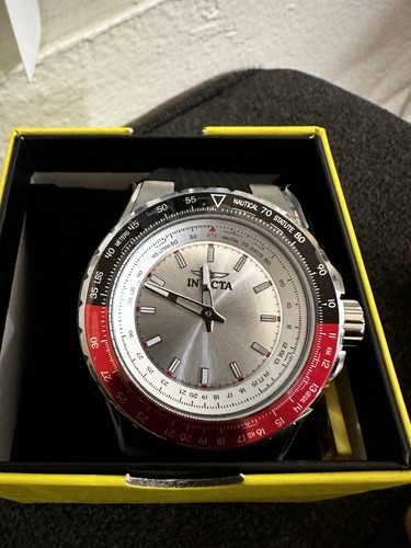 Invicta aviator black red 50mm - aviator, black/red