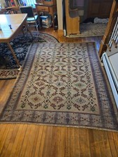 ANTİQUE Handwoven BALKAN KİLİM,SARKOY Bulgarian rug carpet 96x75 inches