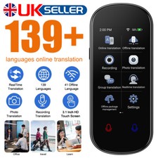 Portable Audio Translator 139 Language Offline Real Time Wifi Smart Voice AI UK
