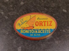 Vintage Spanish Ortiz Sardine Tin Empty