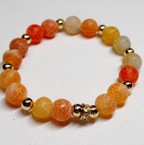 Sunburst crackled agate - crackled,