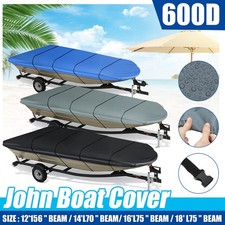 12-18FT Heavy Duty Trailerable Jon Boat Cover For Jon Boat Boat Cover WaterProof