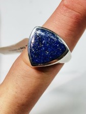 TJC silver and good quality lapis lazuli ring UK size O new with tag