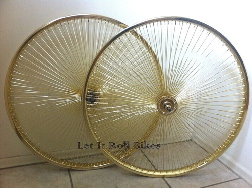 Gold bicycle steel wheel - gold, 26"