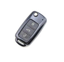 ABS PLASTIC PROTECTIVE CASE FOR VOLKSWAGEN SKODA 3 BUTTON KEY FLIP FOB MRK 6 Blk