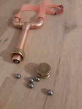 Copper hunting survival slingshot catapult.